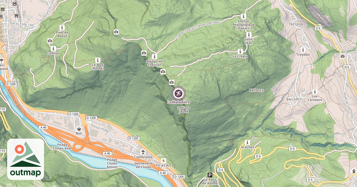 Map of La Maladière