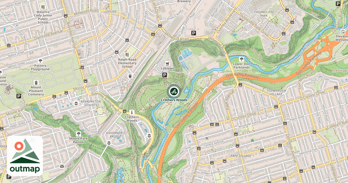 Map of Crothers Woods