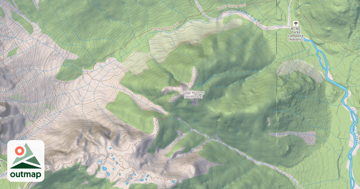 Map of Sugar Mummy (North Face)