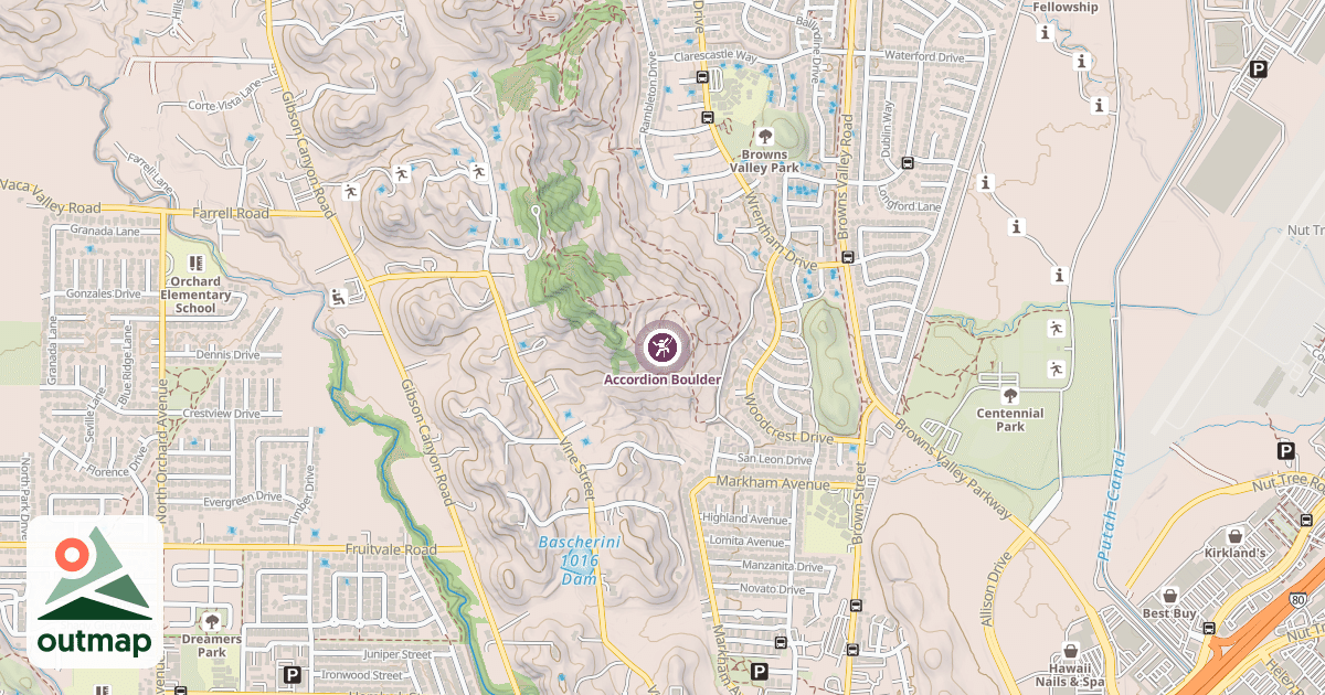Map of Accordion Boulder