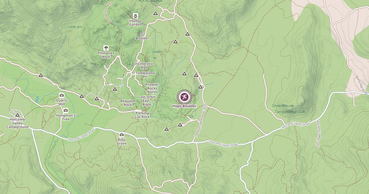 Map preview of Hops Boulder
