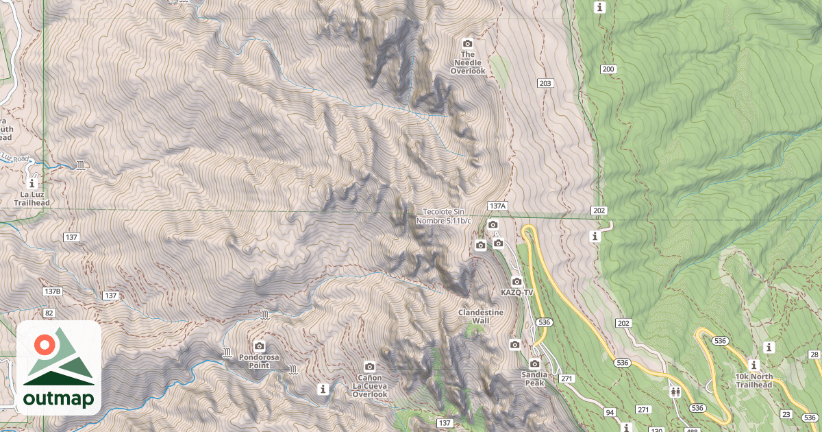 Map of Tecolote Sin Nombre
