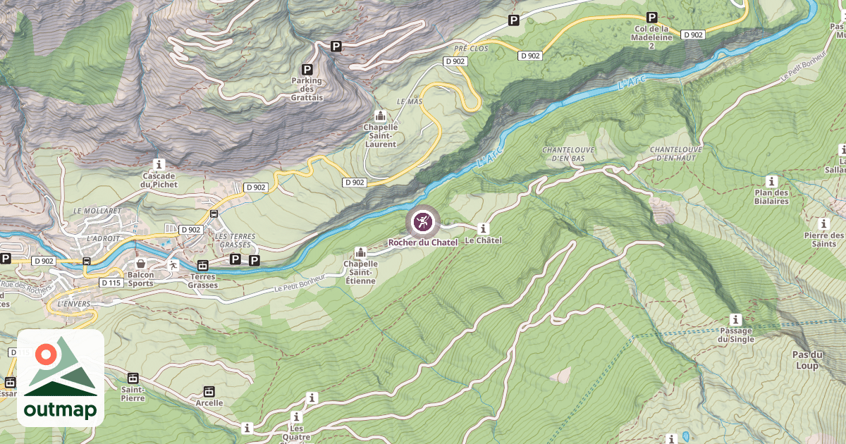 Map of Rocher du Chatel
