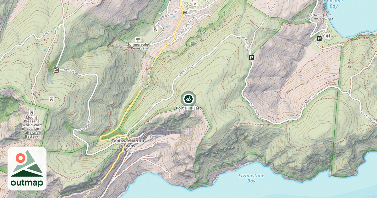 Map of Port Hills East
