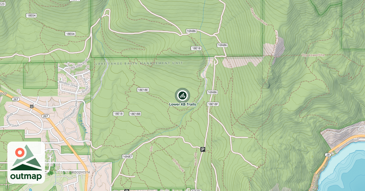 Map of Lower KB Trails