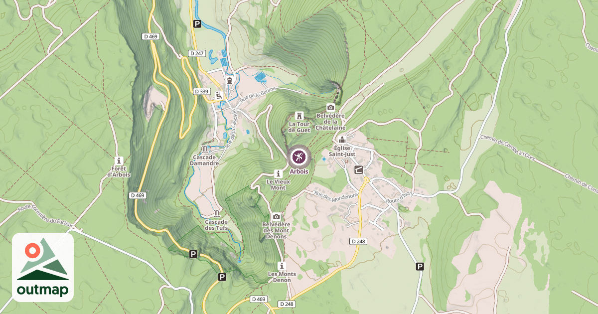 Map of Arbois