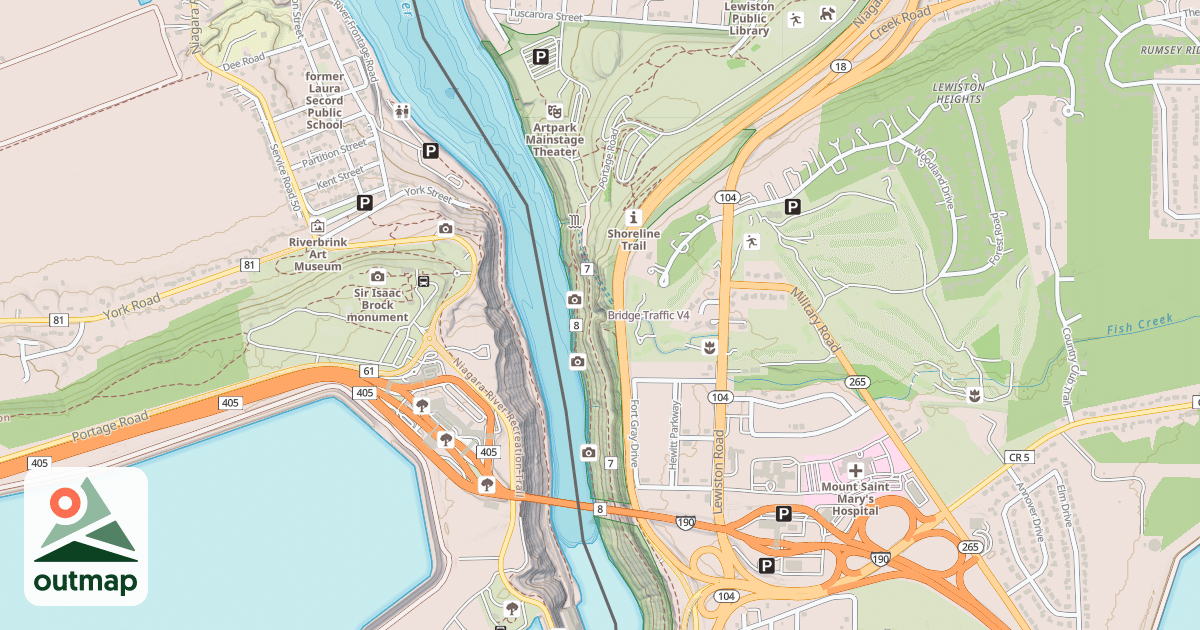 Map of Bridge Traffic in Niagara