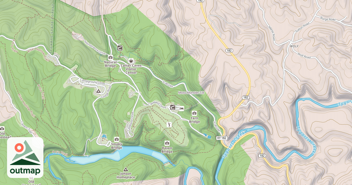 Map of Moss Monster in Carter