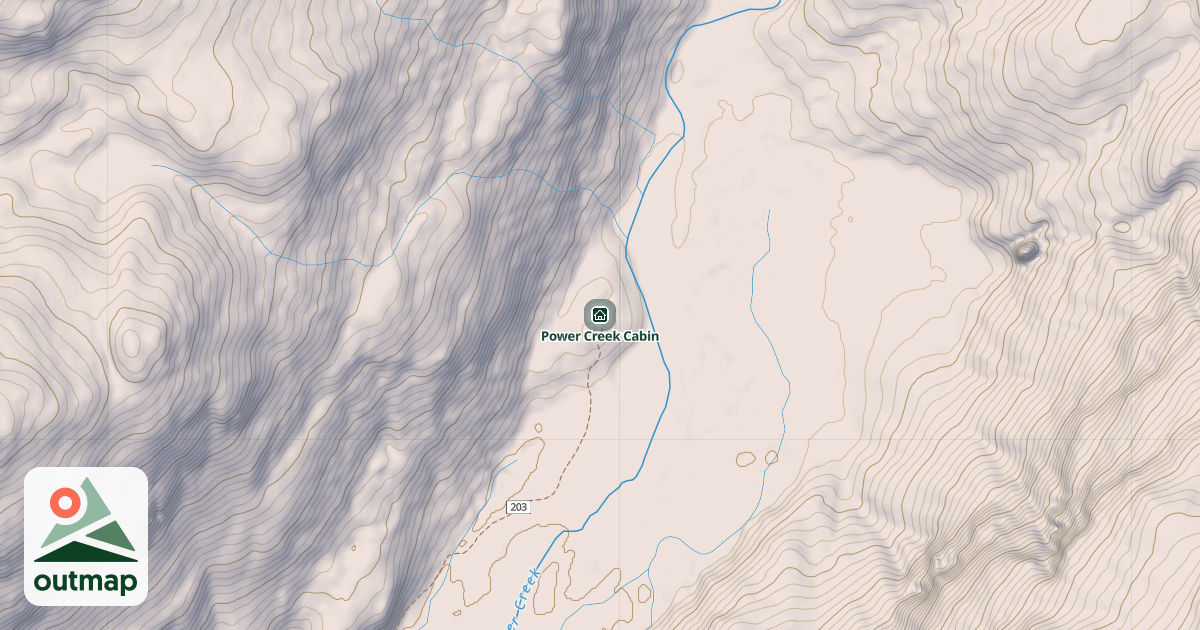 Map of Power Creek Cabin