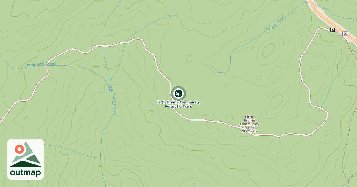 Map of Little Prairie Community Forest Ski Trails
