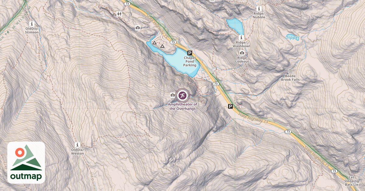 Map of Amphitheater of the Overhangs