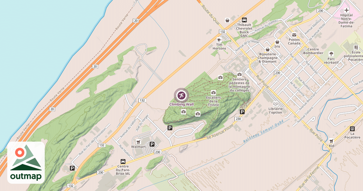 Map of Climbing Wall