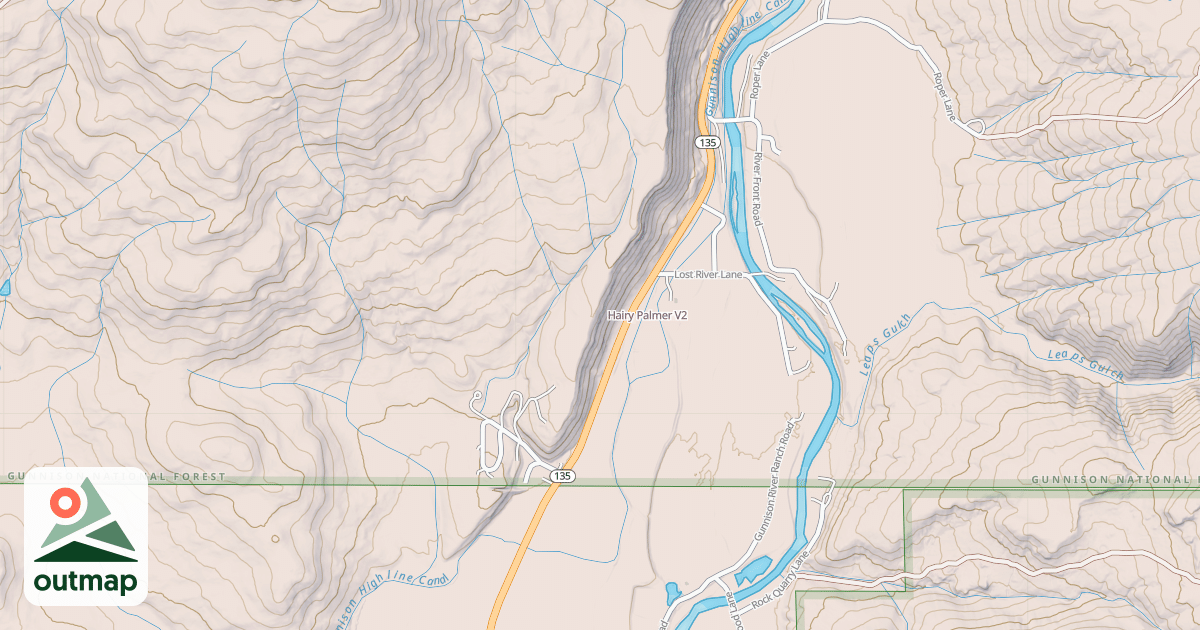 Map of Hairy Palmer