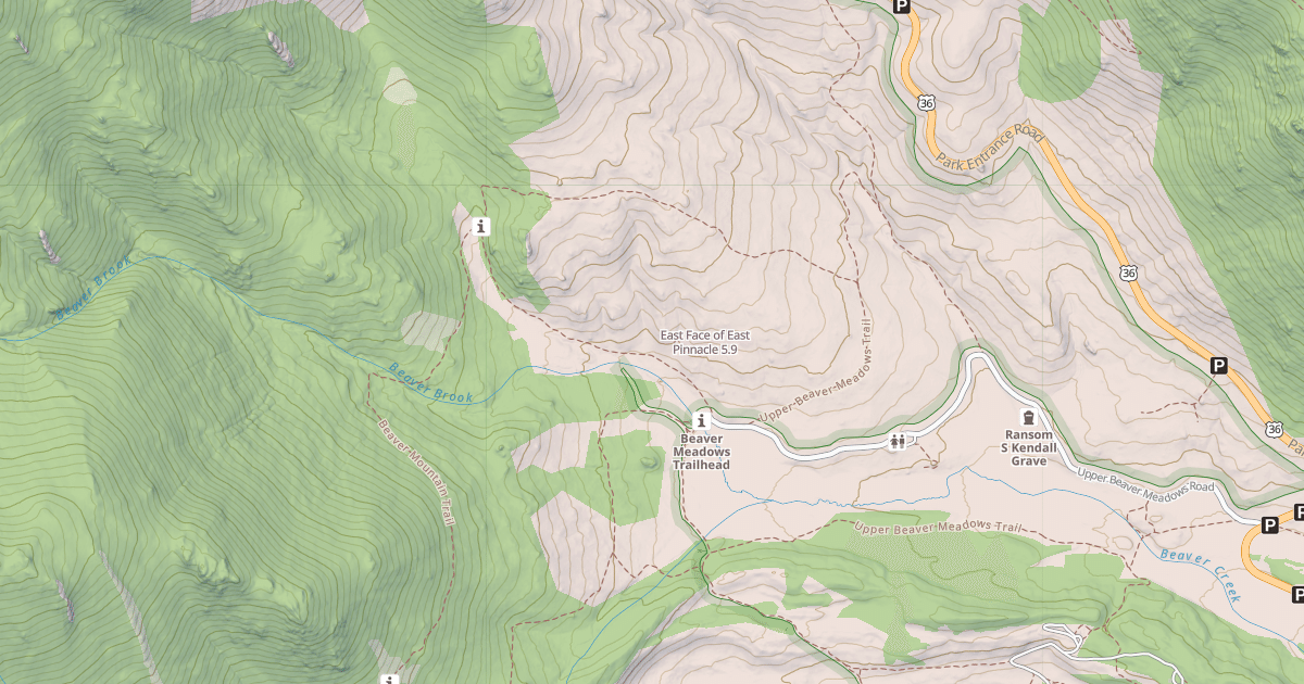 Map preview of East Face of East Pinnacle