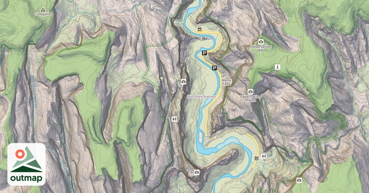 Map of Moonlight Buttress