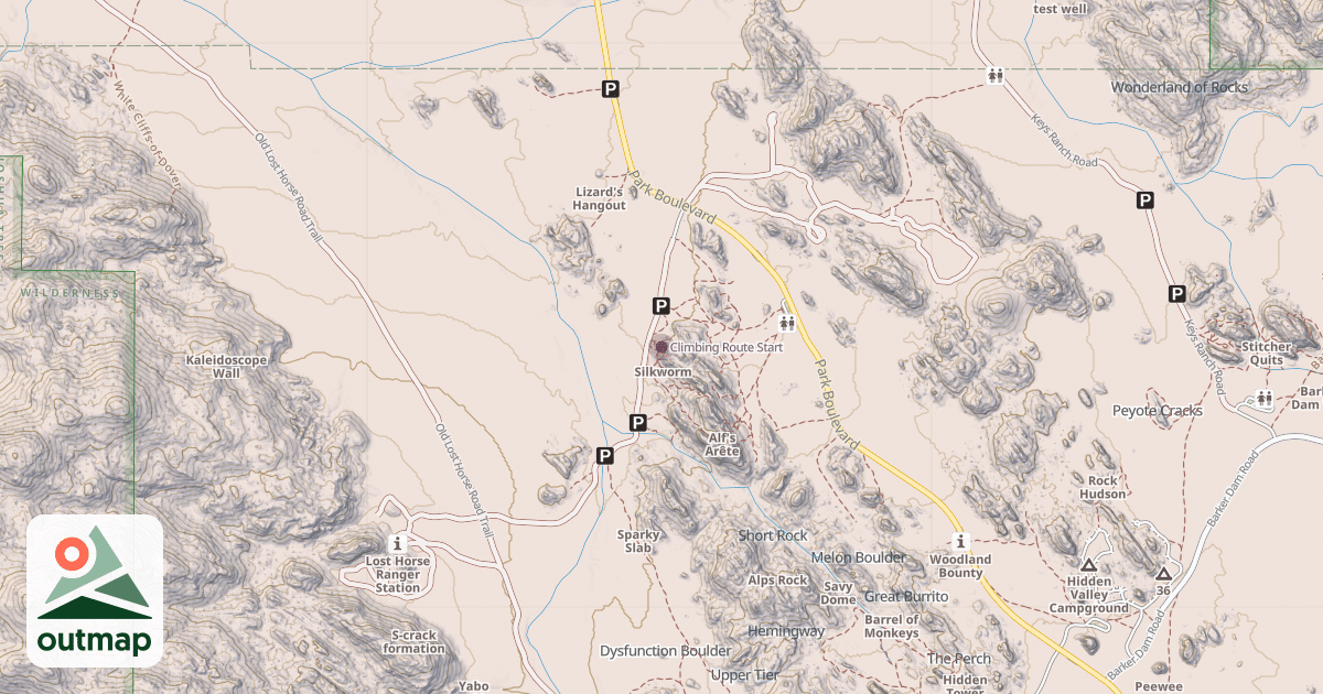 Map of Climbing Route Start