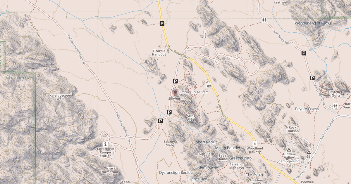 Map preview of Climbing Route Start