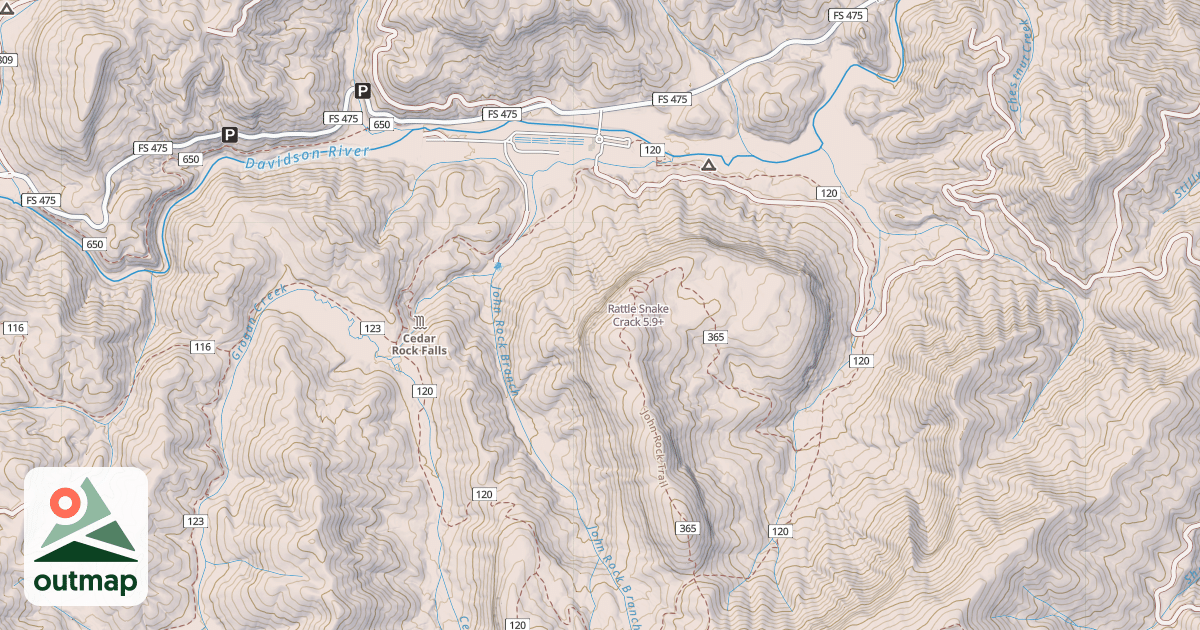 Map of Rattle Snake Crack