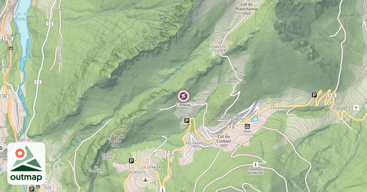 Map of L'Arblay