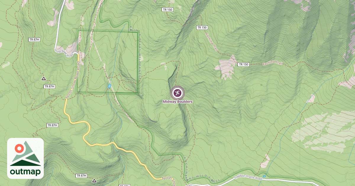 Map of Midway Boulders