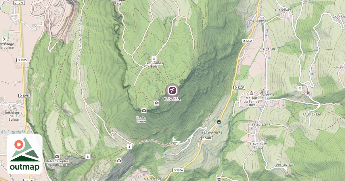 Map of Belvédére