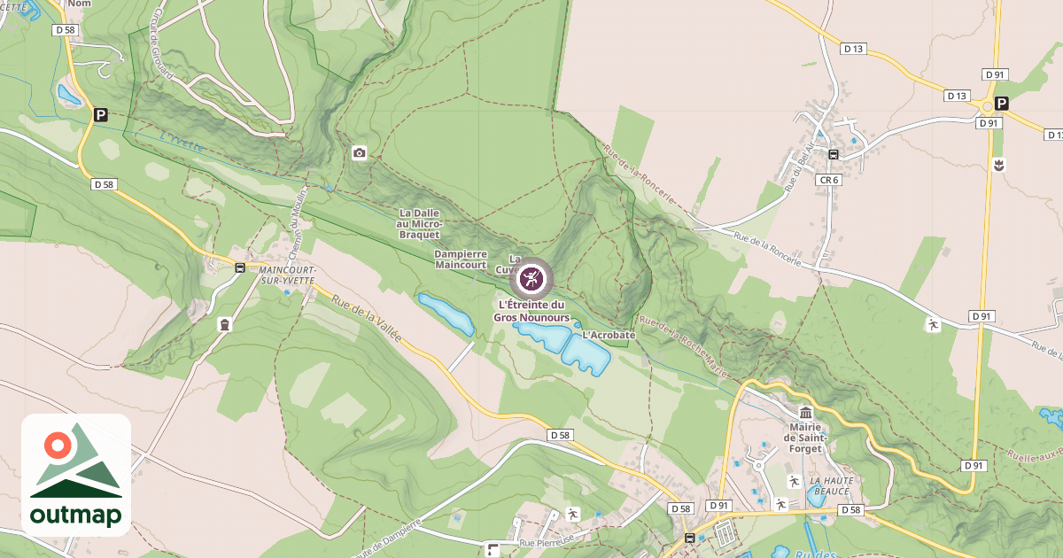 Map of L'Étreinte du Gros Nounours