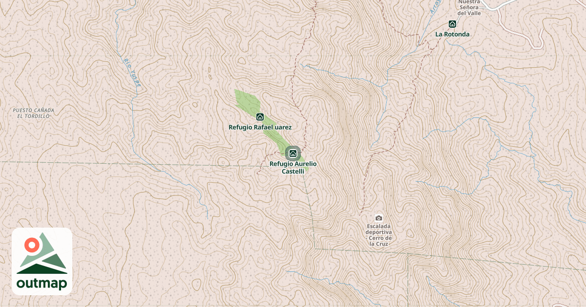 Map of Refugio Aurelio Castelli in Cruz del Eje