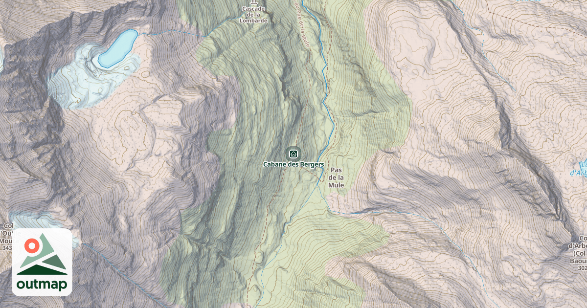 Map of Cabane des Bergers