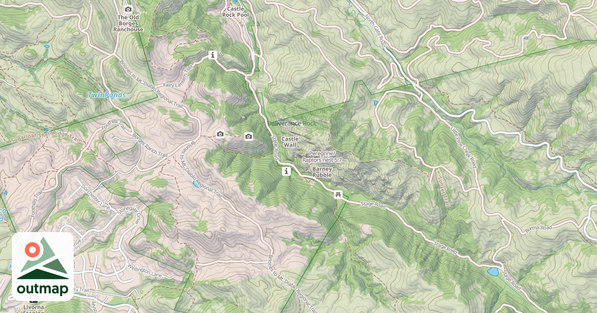 Map of Peregrine/Raptors nest