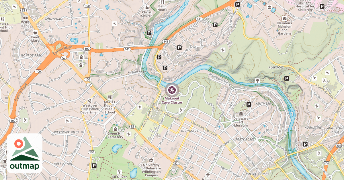 Map of Makeout Cave Cluster
