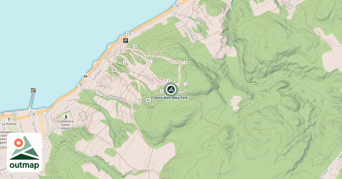 Map of Mont-Bélu Bike Park