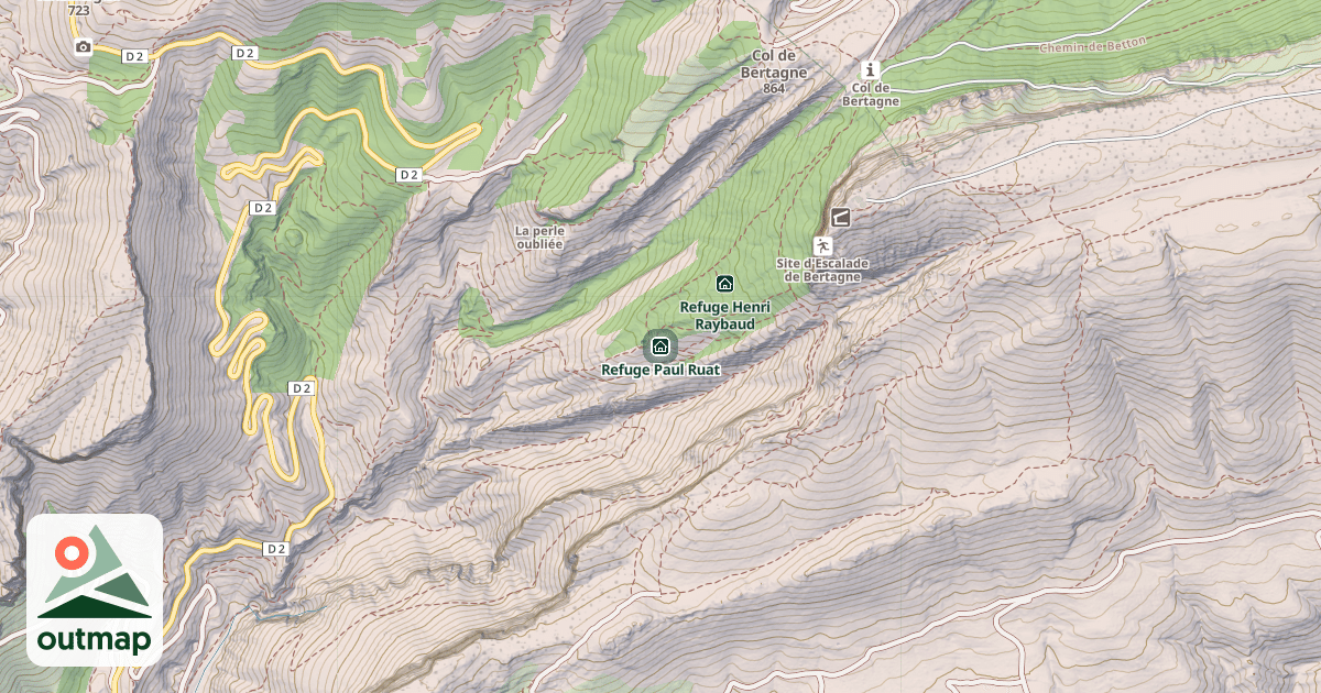 Map of Refuge Paul Ruat