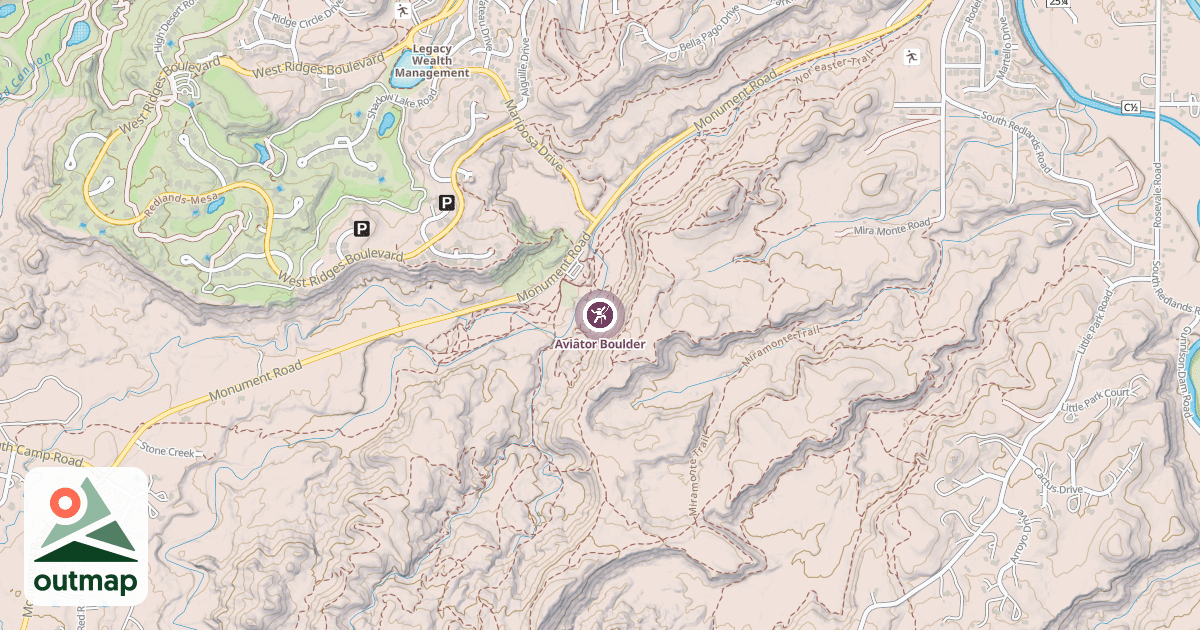 Map of Aviator Boulder
