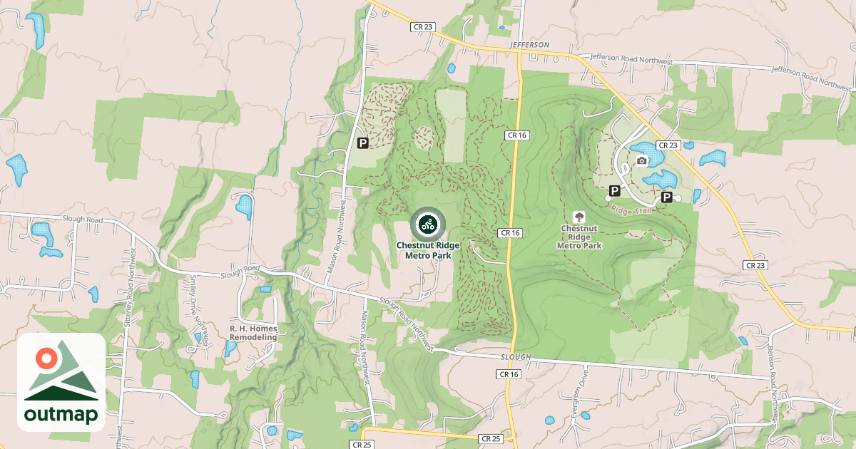 Map of Chestnut Ridge Metro Park