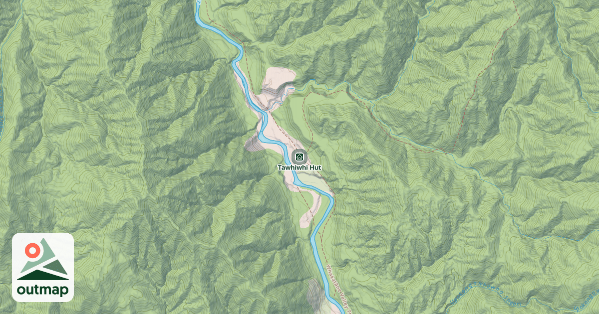 Map of Tawhiwhi Hut