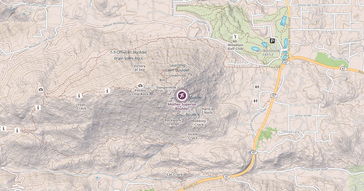 Map preview of Mother Superior Boulder