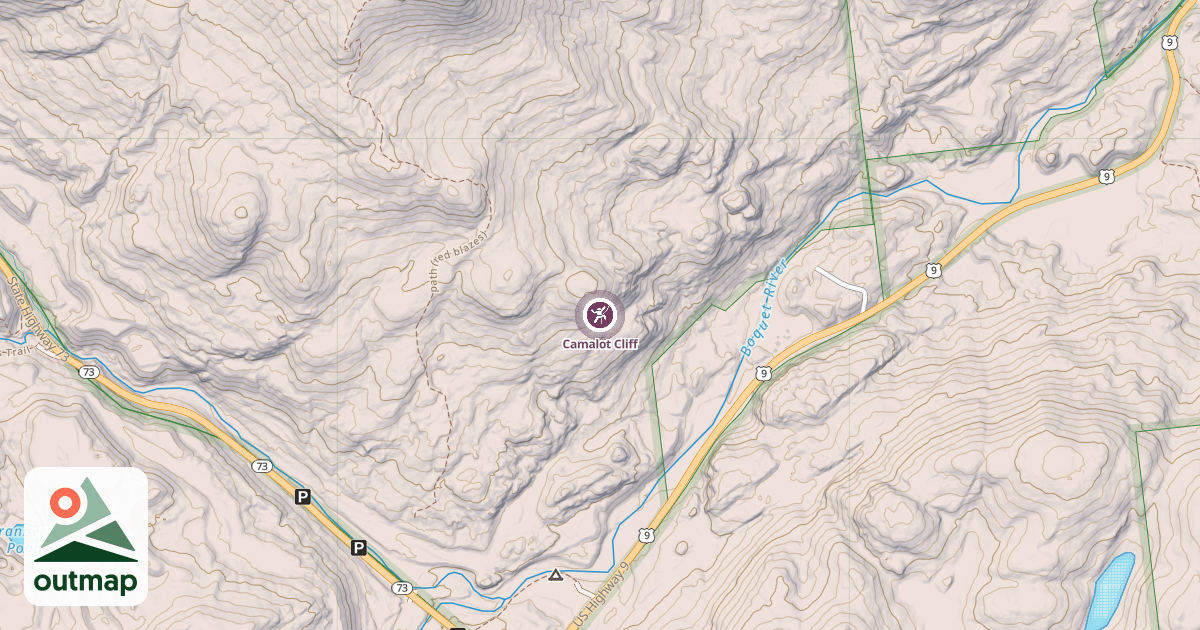 Map of Camalot Cliff