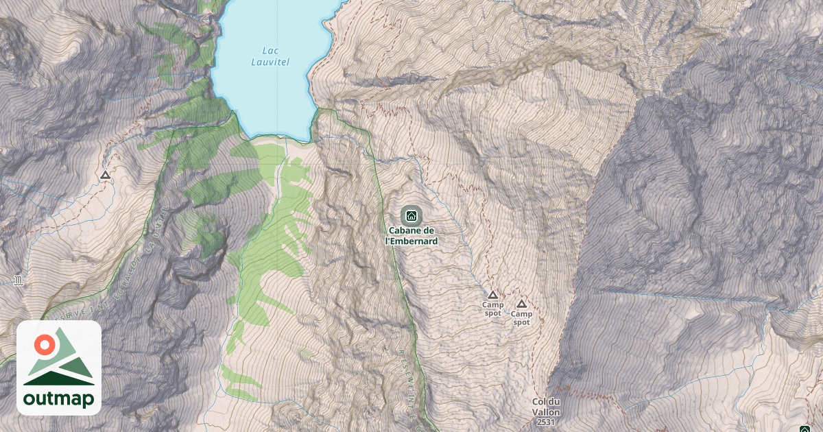 Map of Cabane de l'Embernard