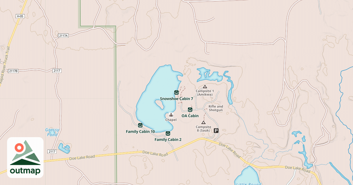 Map of Snowshoe Cabin 7