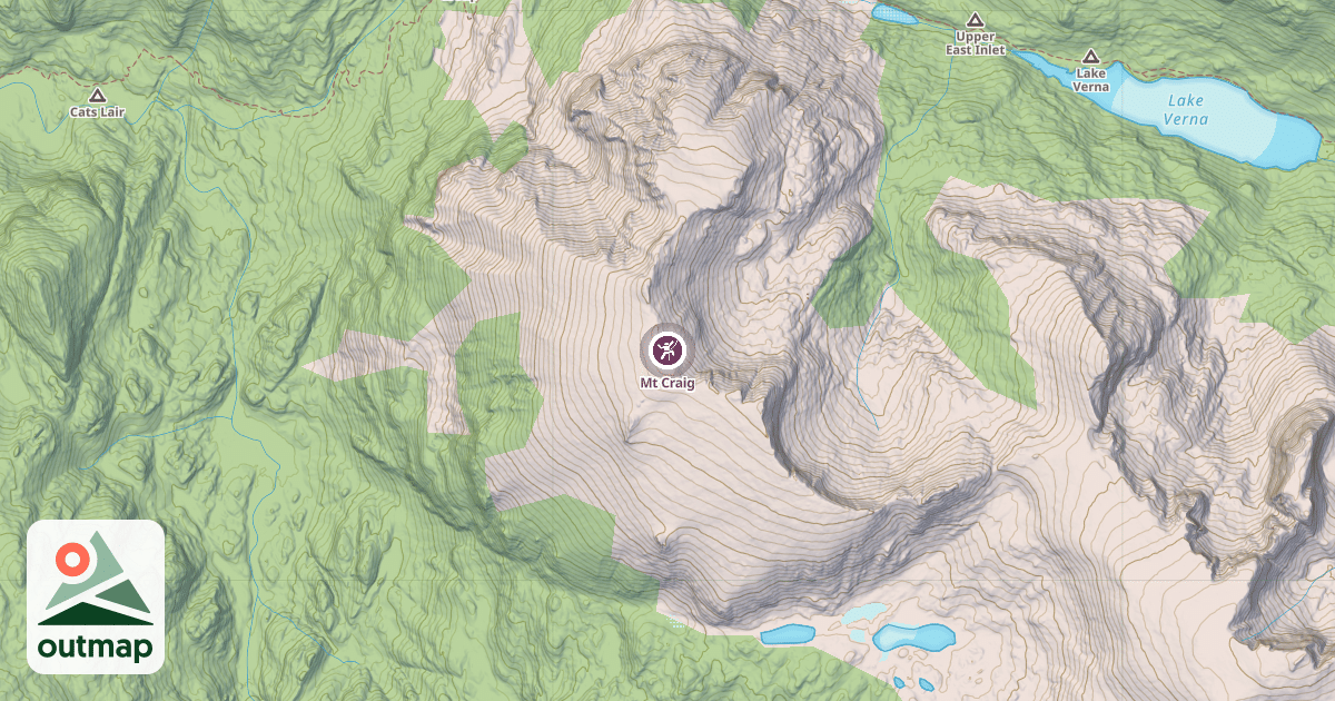 Map of Mt Craig