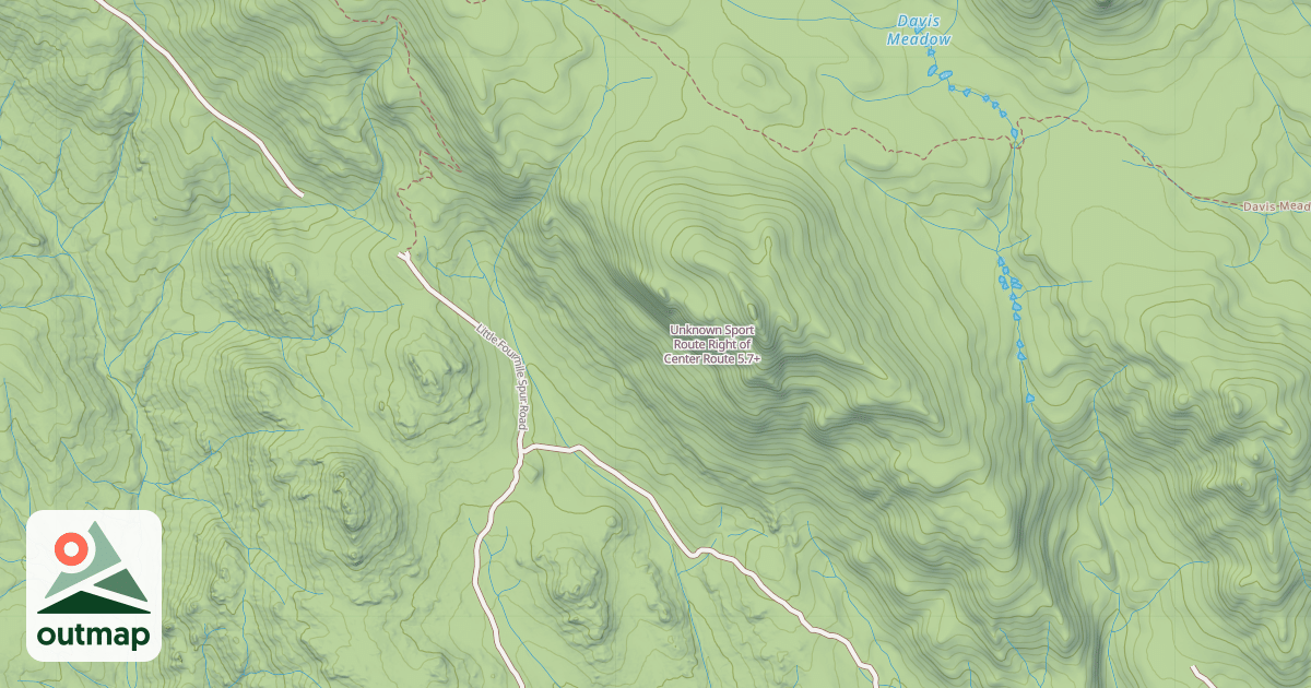 Map of Unknown Sport Route Right of Center Route