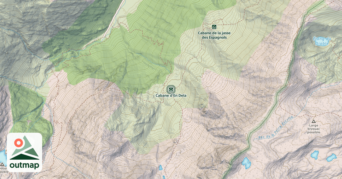 Map of Cabane d'En Dela