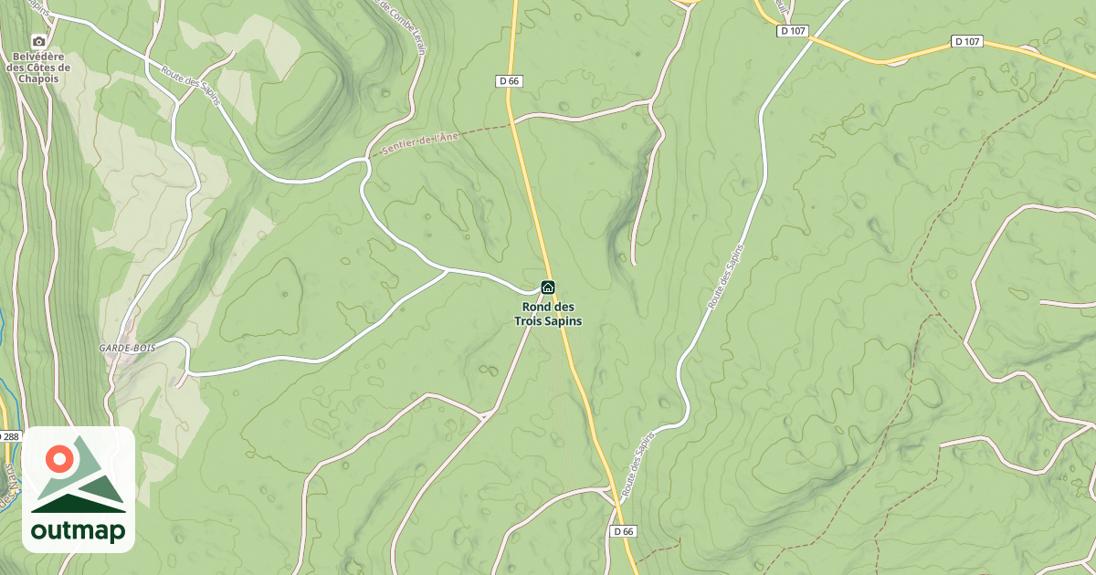 Map of Rond des Trois Sapins