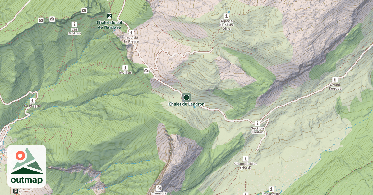 Map of Chalet de Landron