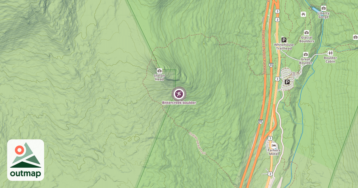 Map of Bittercreek boulder