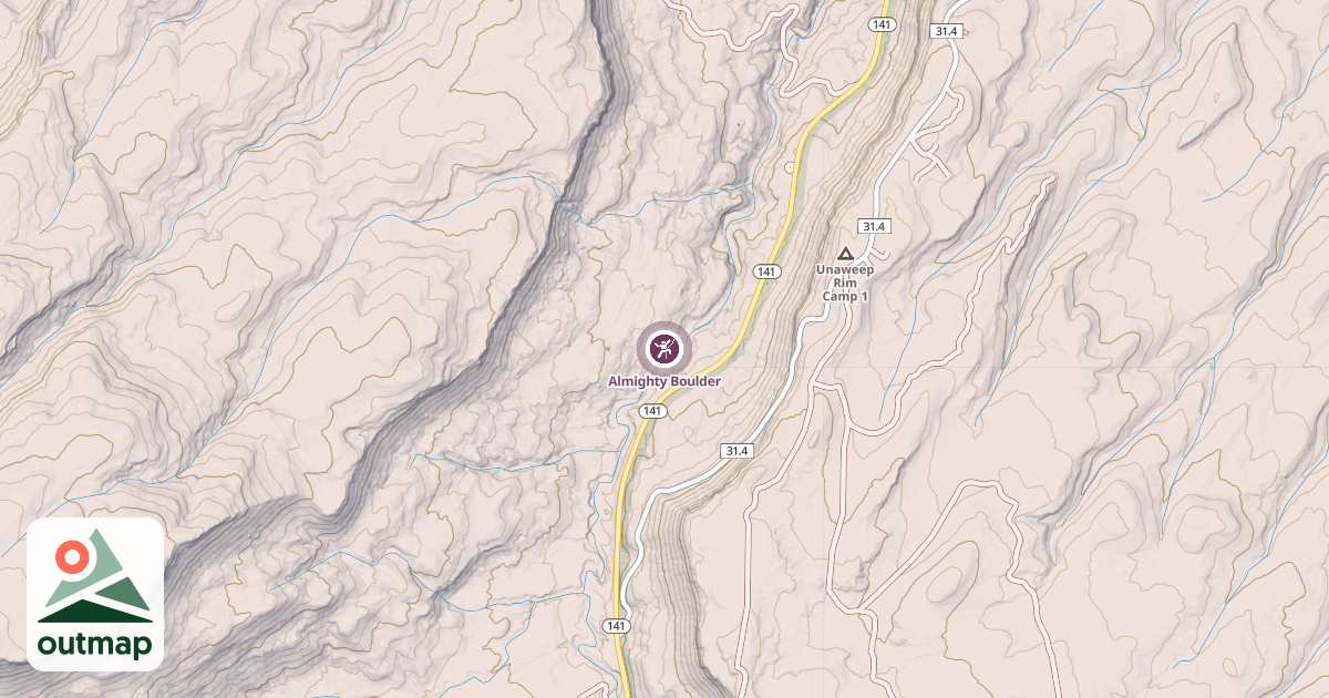 Map of Almighty Boulder