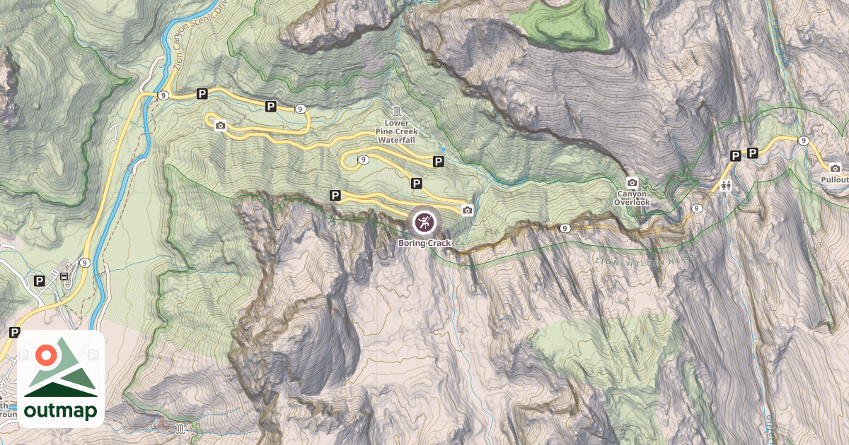 Map of Boring Crack