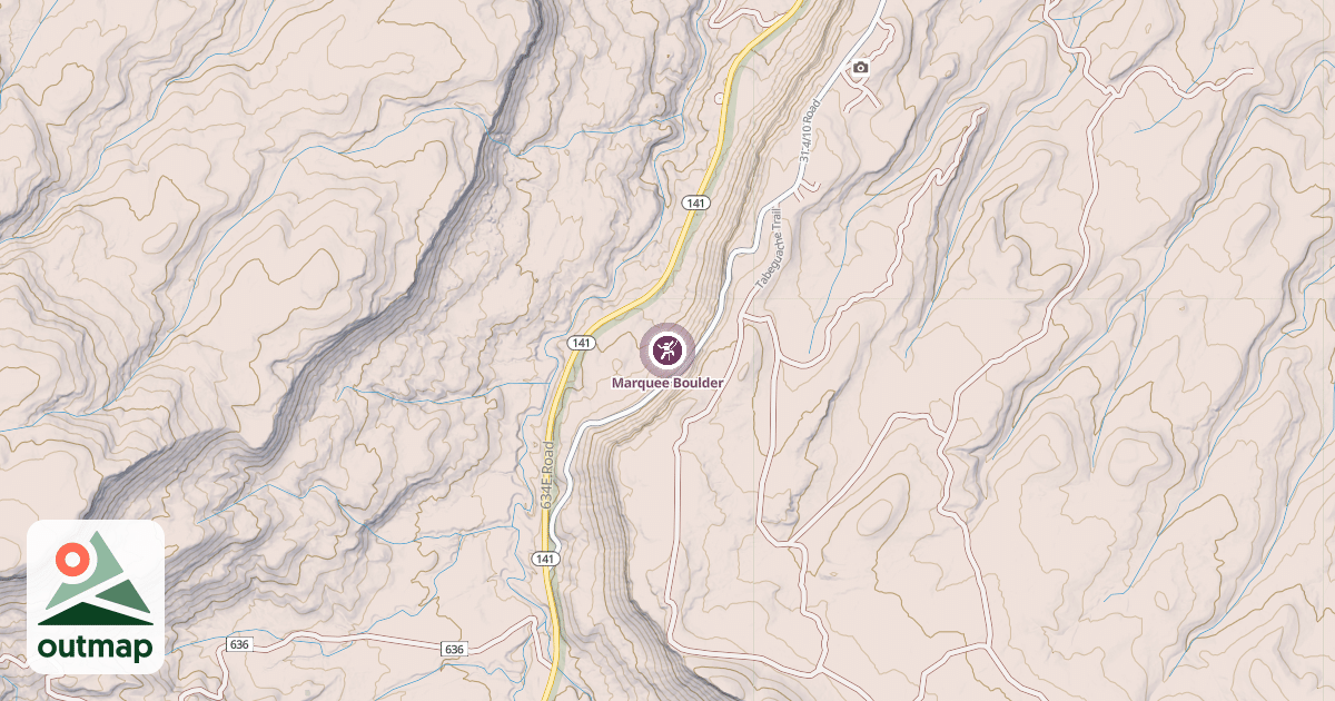Map of Marquee Boulder