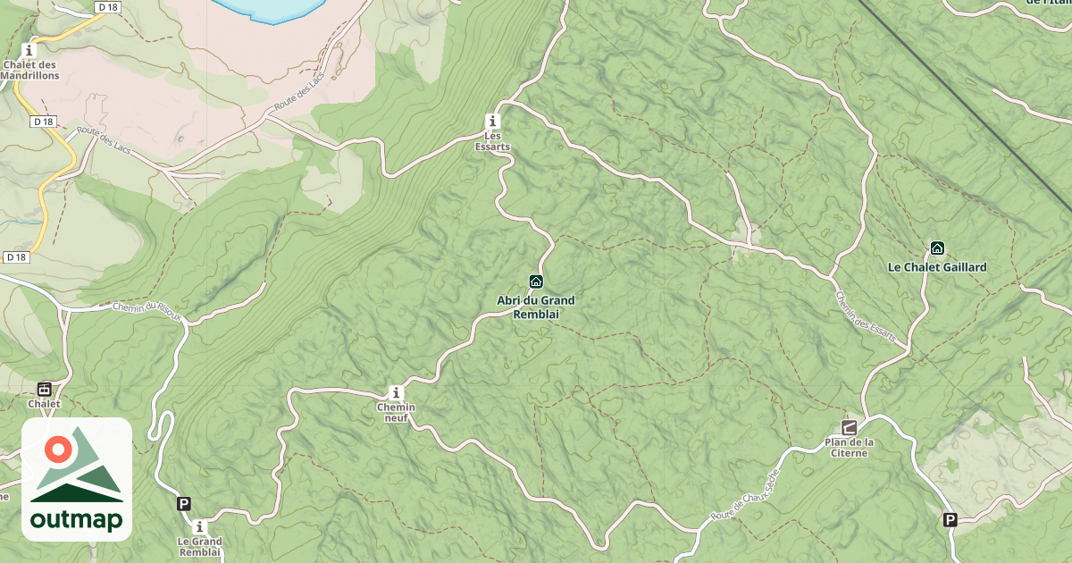 Map of Abri du Grand Remblai