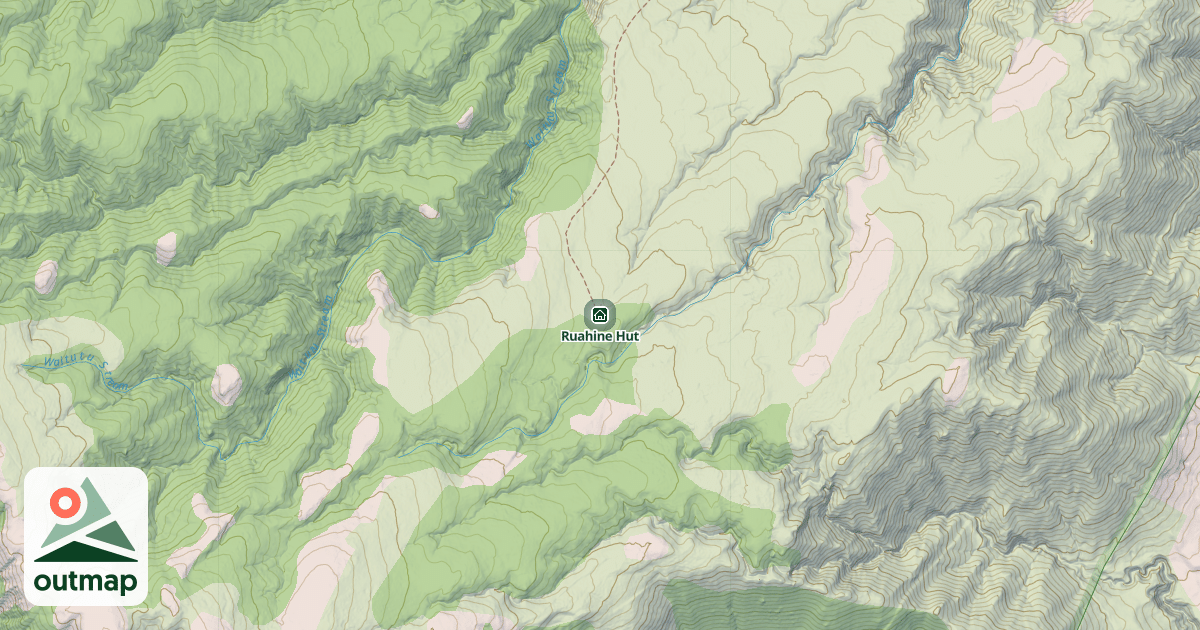 Map of Ruahine Hut